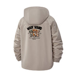 Woof Squad Dog Graphic Unisex Full-Zip Printed Waterproof Hooded Windbreaker