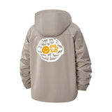 Retro Smiley Have a Good Day Unisex Full-Zip Printed Waterproof Hooded Windbreaker