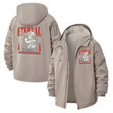 Eternal Cherub Unisex Full-Zip Printed Waterproof Hooded Windbreaker