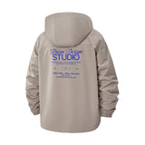 Studio Typographic Unisex Full-Zip Printed Waterproof Hooded Windbreaker