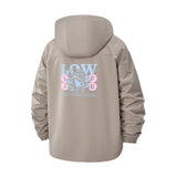 Low Life Cartoon Typography Unisex Full-Zip Printed Waterproof Hooded Windbreaker