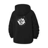 Edgy Eagle Graphic Unisex Full-Zip Printed Waterproof Hooded Windbreaker