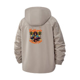 California Surfer Vibes Unisex Full-Zip Printed Waterproof Hooded Windbreaker