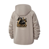 Samurai Ninja Manga Unisex Full-Zip Printed Waterproof Hooded Windbreaker