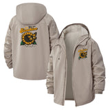 Sunflower Sunshine Unisex Full-Zip Printed Waterproof Hooded Windbreaker