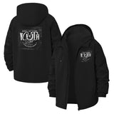 Distressed Youth Typography Unisex Full-Zip Printed Waterproof Hooded Windbreaker