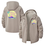 Paradise Chaser Unisex Full-Zip Printed Waterproof Hooded Windbreaker