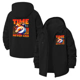 Time Never Lies Unisex Full-Zip Printed Waterproof Hooded Windbreaker