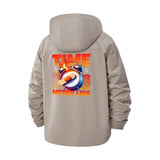 Time Never Lies Unisex Full-Zip Printed Waterproof Hooded Windbreaker