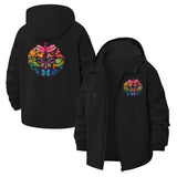 Dragonfly and Butterfly Heart Unisex Full-Zip Printed Waterproof Hooded Windbreaker