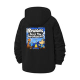 Comic Book Reading Fun Unisex Full-Zip Printed Waterproof Hooded Windbreaker