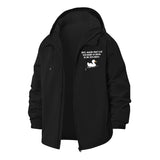 Duck Meme Quote Unisex Full-Zip Printed Waterproof Hooded Windbreaker