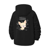 Chihuahua Anatomy Unisex Full-Zip Printed Waterproof Hooded Windbreaker