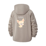 Chihuahua Anatomy Unisex Full-Zip Printed Waterproof Hooded Windbreaker
