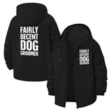 Dog Groomer Humor Unisex Full-Zip Printed Waterproof Hooded Windbreaker