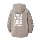 Dog Groomer Humor Unisex Full-Zip Printed Waterproof Hooded Windbreaker