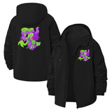 Cartoon Monster Unisex Full-Zip Printed Waterproof Hooded Windbreaker