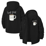 Coffee Lover Unisex Full-Zip Printed Waterproof Hooded Windbreaker
