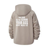 Bold Statement Unisex Full-Zip Printed Waterproof Hooded Windbreaker