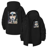 Abstract Graffiti Unisex Full-Zip Printed Waterproof Hooded Windbreaker