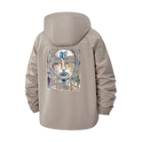 Abstract Graffiti Unisex Full-Zip Printed Waterproof Hooded Windbreaker