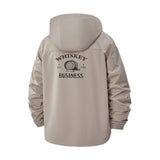 Whiskey Business Unisex Full-Zip Printed Waterproof Hooded Windbreaker