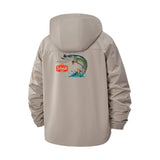 Jumping Fish Unisex Full-Zip Printed Waterproof Hooded Windbreaker