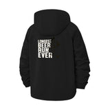 Longest Beer Run Ever Unisex Full-Zip Printed Waterproof Hooded Windbreaker