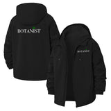 Botanical Typography Unisex Full-Zip Printed Waterproof Hooded Windbreaker