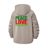 Peace Love Margaritas Unisex Full-Zip Printed Waterproof Hooded Windbreaker