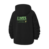 I Hate Margaritas Unisex Full-Zip Printed Waterproof Hooded Windbreaker