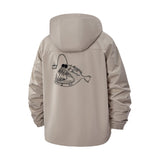 Angler Fish Unisex Full-Zip Printed Waterproof Hooded Windbreaker