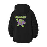 Ghoul Cartoon Unisex Full-Zip Printed Waterproof Hooded Windbreaker