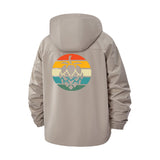 Retro Sea Turtle Unisex Full-Zip Printed Waterproof Hooded Windbreaker