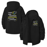 Beer Superpower Unisex Full-Zip Printed Waterproof Hooded Windbreaker