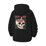 Soda Skull Graphic Unisex Full-Zip Printed Waterproof Hooded Windbreaker
