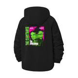Psychedelic Distorted Portrait Unisex Full-Zip Printed Waterproof Hooded Windbreaker
