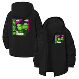 Psychedelic Distorted Portrait Unisex Full-Zip Printed Waterproof Hooded Windbreaker