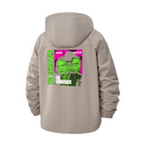 Psychedelic Distorted Portrait Unisex Full-Zip Printed Waterproof Hooded Windbreaker