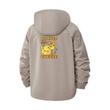 Cheese Cartoon Unisex Full-Zip Printed Waterproof Hooded Windbreaker