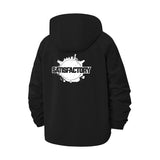 Industrial Gear Graphic Unisex Full-Zip Printed Waterproof Hooded Windbreaker