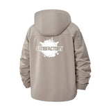 Industrial Gear Graphic Unisex Full-Zip Printed Waterproof Hooded Windbreaker