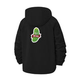 Funny Big Dill Pickle Unisex Full-Zip Printed Waterproof Hooded Windbreaker