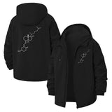 Molecular Diagram Unisex Full-Zip Printed Waterproof Hooded Windbreaker
