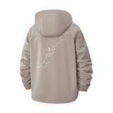 Molecular Diagram Unisex Full-Zip Printed Waterproof Hooded Windbreaker