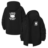 Biscuits and Gravy Unisex Full-Zip Printed Waterproof Hooded Windbreaker