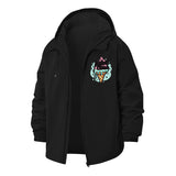 Ice Cream Cone Unisex Full-Zip Printed Waterproof Hooded Windbreaker