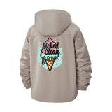 Ice Cream Cone Unisex Full-Zip Printed Waterproof Hooded Windbreaker