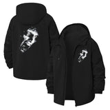 Screaming Face Unisex Full-Zip Printed Waterproof Hooded Windbreaker
