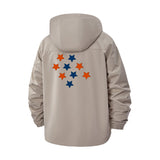Star Cluster Unisex Full-Zip Printed Waterproof Hooded Windbreaker